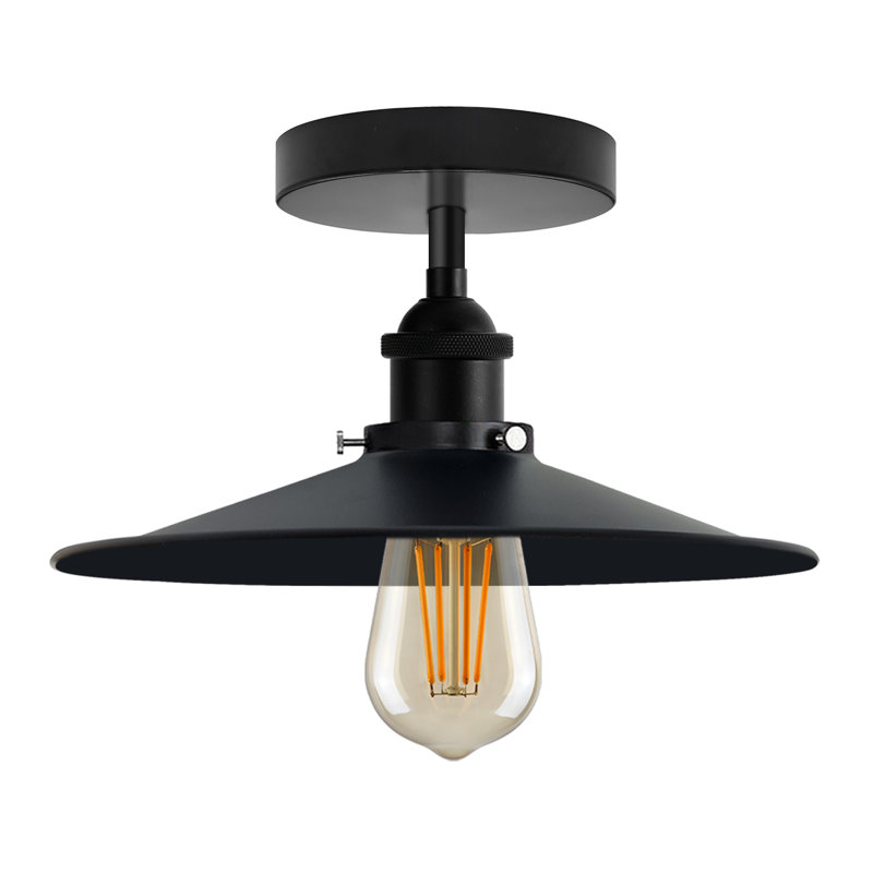 Brenna Semi Flush Mount, Black