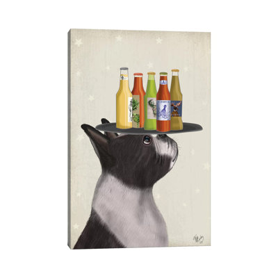 " Boston Terrier Beer Lover " Painting