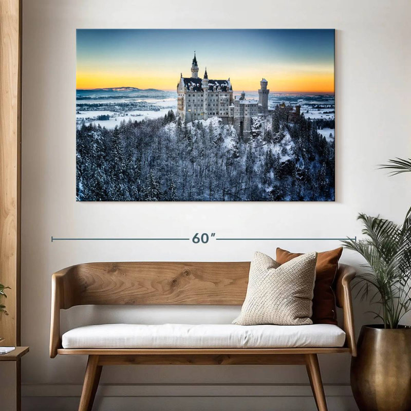 Lilie Winter Neuschwanstein Castle, H 34 po x l 51 po