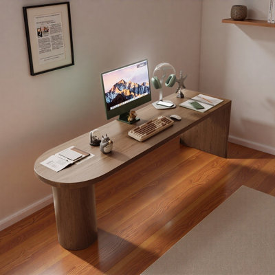 Bureau d'écriture en bois de frêne brun foncé