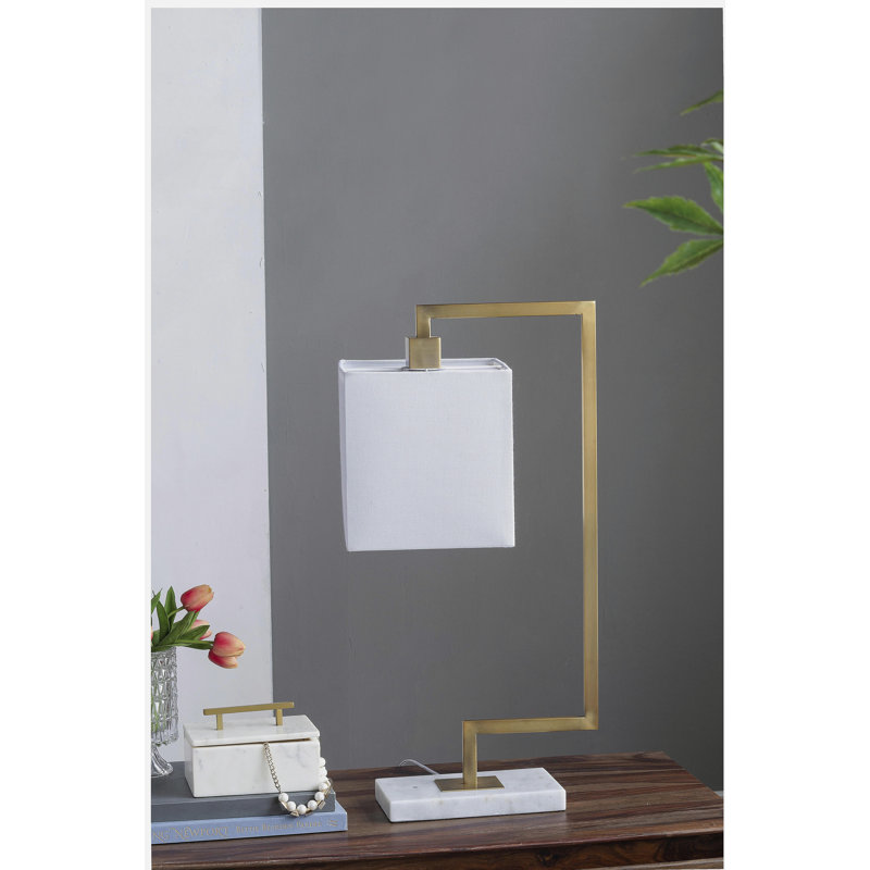 9x14.3x25.2" Metal Table Lamp