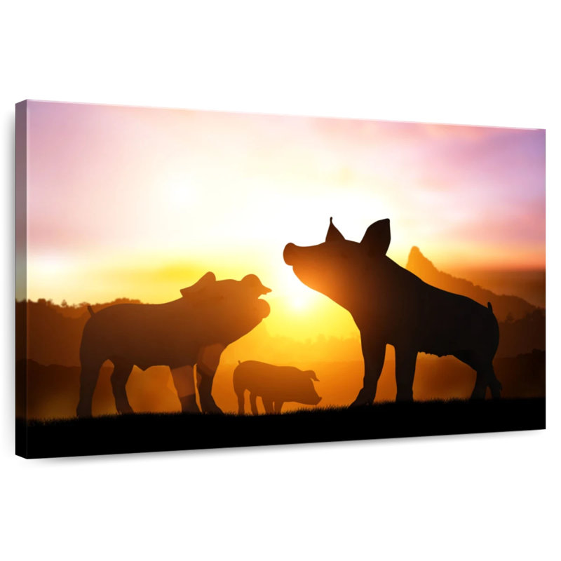 Pig Silhouettes, 8" H x 12" W