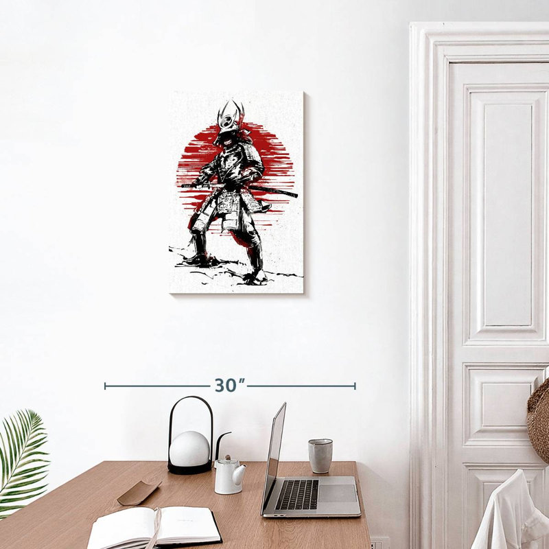 Sireci Red Sun Samurai, 24" H x 16" W