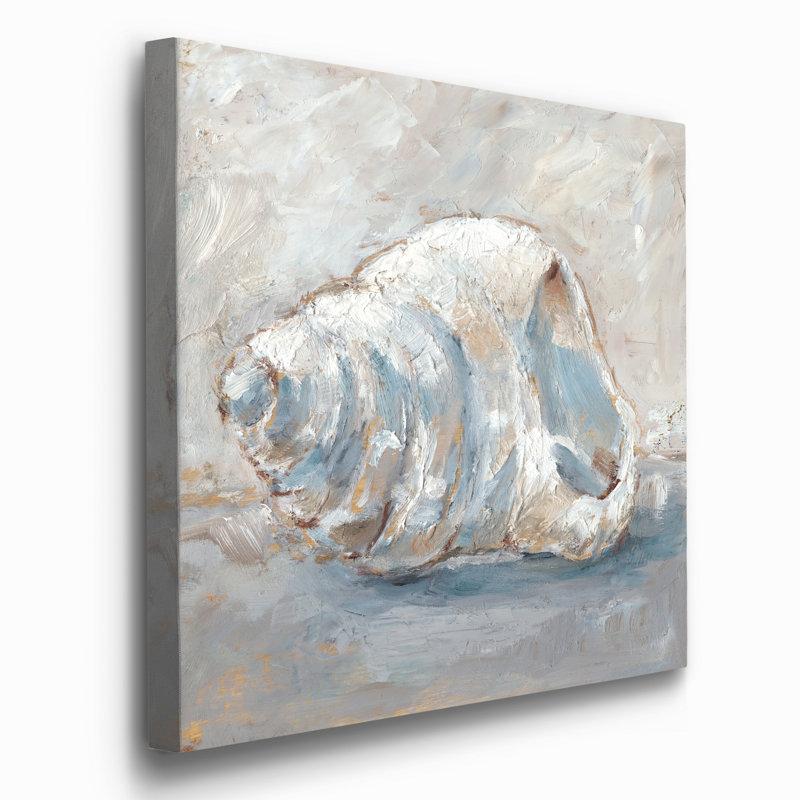 «Blue Shell Study IV», reproduction sur toile tendue, H 16 po x l 16 po x P 1 po