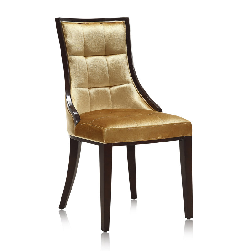 Verduzco Upholstered Side chair, Antique Gold, 1
