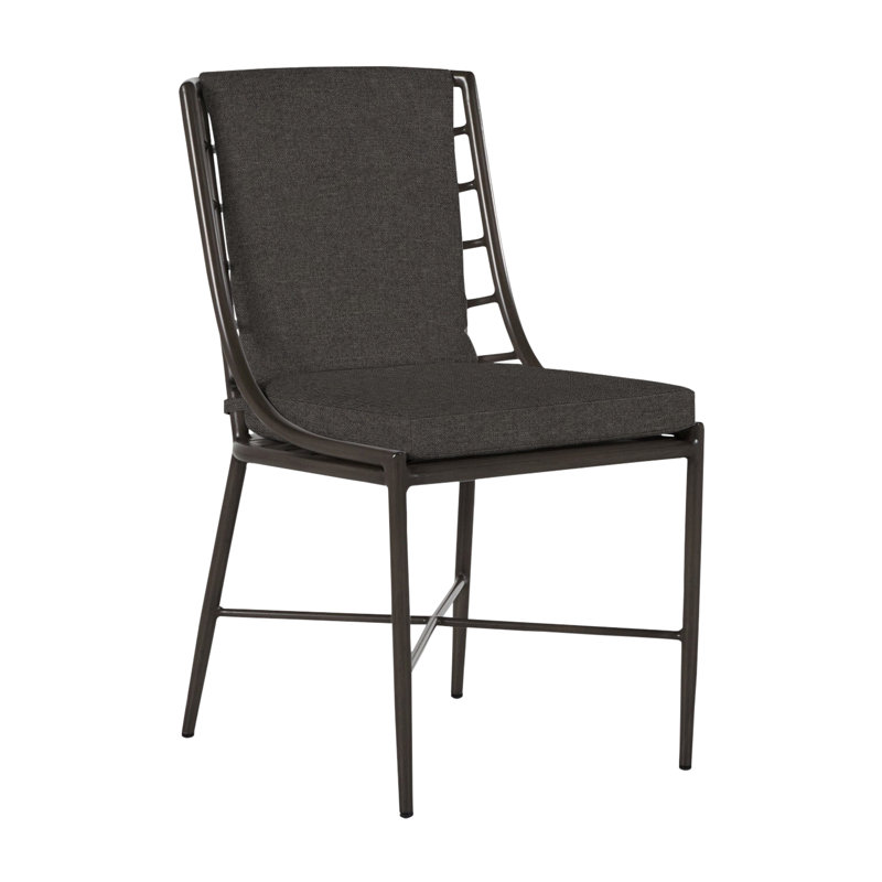 Chaise d'appoint en aluminium Carmel - Gris ardoise, Pas de soudure, Fossile de Vérone