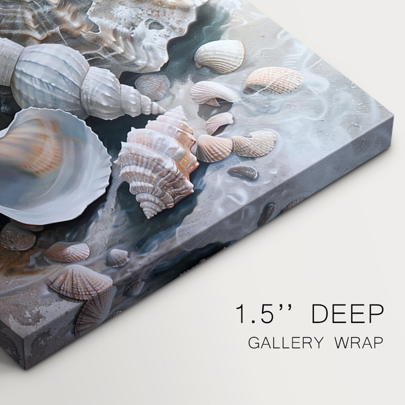 Série Sea and Shore LII - Ensemble de 3 toiles tendues avec châssis - Prêt à être accroché, H 12 po x l 8 po