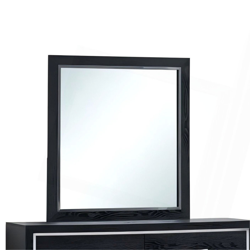 Cadre miroir noir