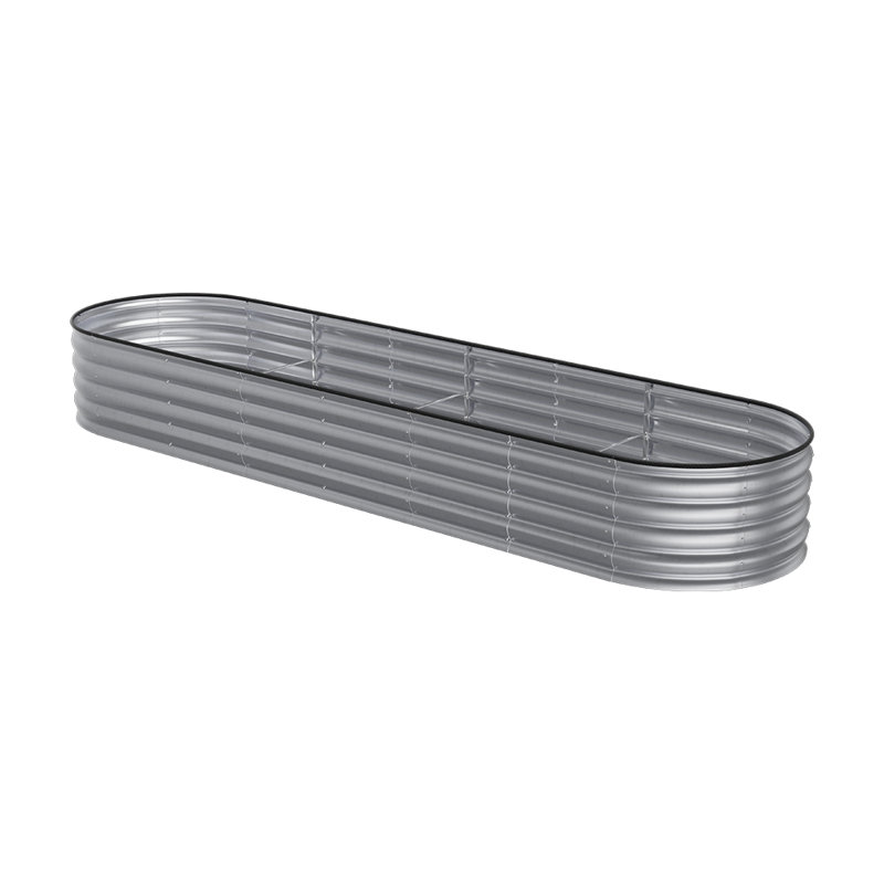 Metal Raised Garden Bed, 42cm H x 320cm W x 80cm D