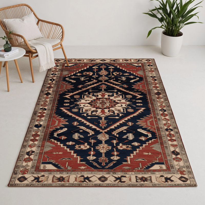 Tapis d'intérieur et d'extérieur brun Persian, Rectangulaire 3 pi x 5 pi