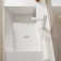 36" Bathroom Vanity Wall-mounted Floating White Rectangular Acylic Basin, Striped Shelves Layer, Nature Oak