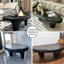 Table basse en plastique renforcé de verre noir-313010745