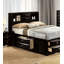 Ensemble de chambre à coucher contemporain avec lit, deux tables de chevet et bibliothèque de tête de lit, offrant beaucoup de rangement et un design élégant pour les maisons modernes-2103704790-2103704785