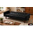 PU Futon Sofa Couch For Living Room Convertible Faux Leather Upholstered Futon Sleeper Sofa Bed Channel Tufted Bedroom Futons With Solid Wood Legs For Small Spaces-194613579