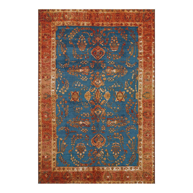 Tapis d'extérieur traditionnel, Rectangle 6 pi 1 po x 9 pi