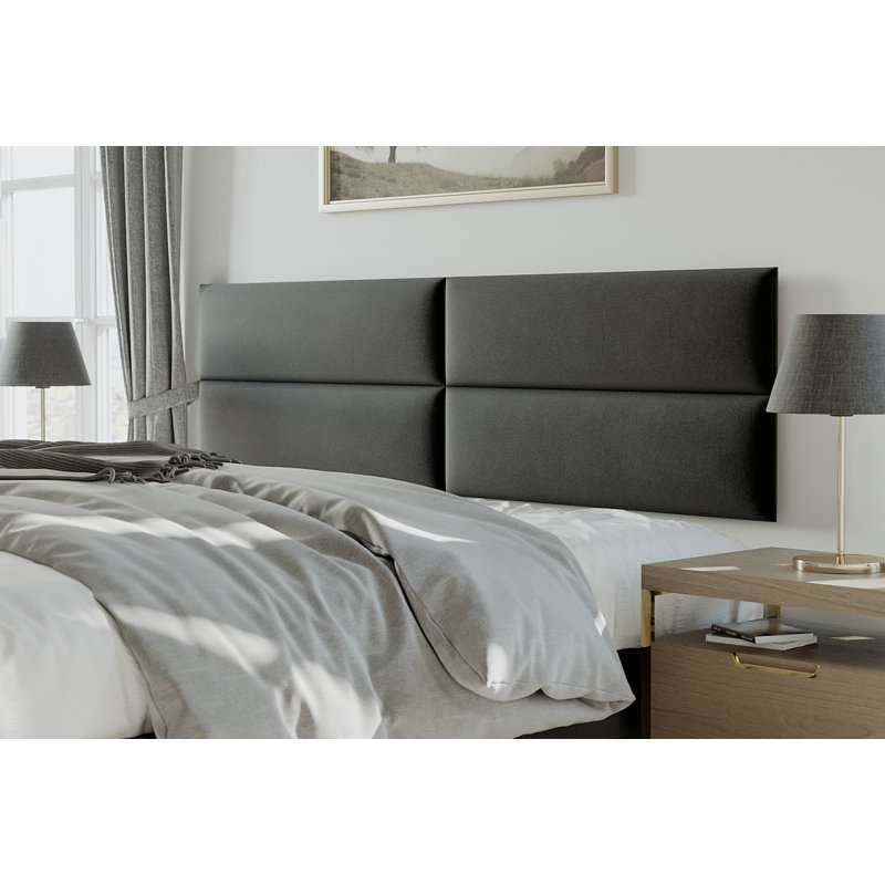 Rhem Upholstered Bed, 135 x 190 cm, Black