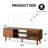 Bria 53.5" W Mid-Century TV Stand for TVs up to 60", Modern TV Stand with Adjustable Shelf and 2 Large Cabinets, Wooden Media Console for Living Room and Bedroom