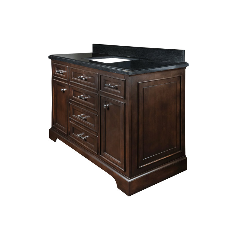 Ensemble de meuble-lavabo simple 49 po Harkness, Brun