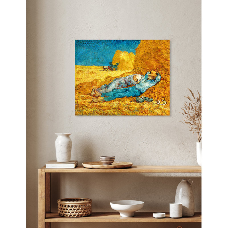 «Noon: Rest from Work», reproduction d'art de Vincent Van Gogh, impression sur toile à estampe numérique pour décoration intérieure