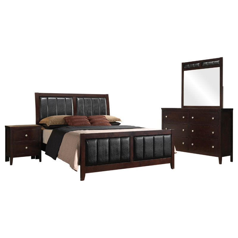 Ensemble de chambre à coucher 4 pièces Con, Grand lit