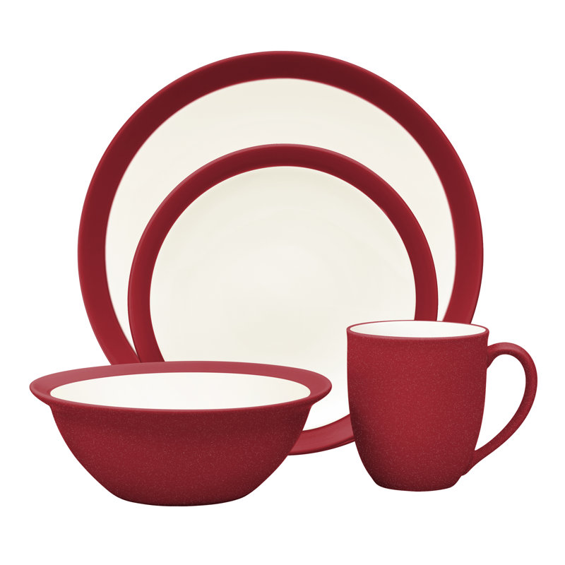 Noritake Colorwave 4-Piece Curve Place Setting, Raspberry