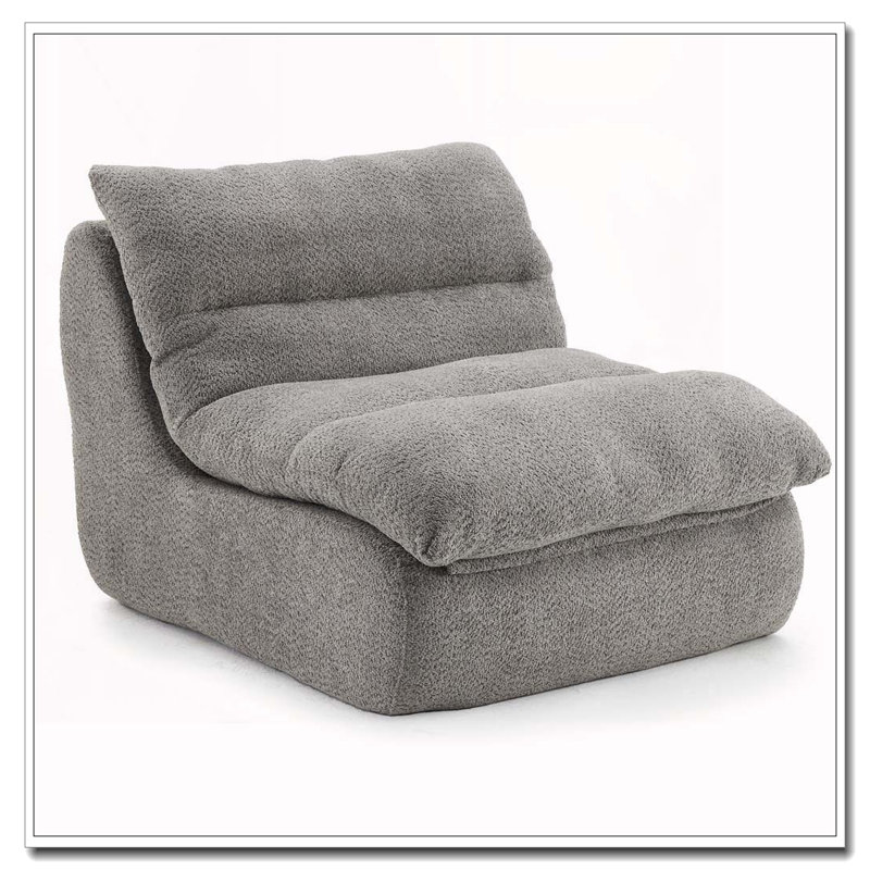 Fauteuil moderne avec assise moelleuse, Gris