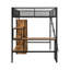 Lit mezzanine en métal avec bureau intégré