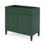 Meuble-lavabo de salle de bain 36 po sans lavabo supérieur, armoire de rangement moderne avec 2 tiroirs et un tiroir basculant, structure en bois massif-131211104-131211134