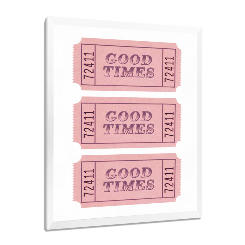 Good Times billets - art mural moderne, Cadre simple blanc, H 20 po x l 12 po
