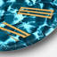 Wet Blue Painted Waves - Horloge murale moderne-59913402