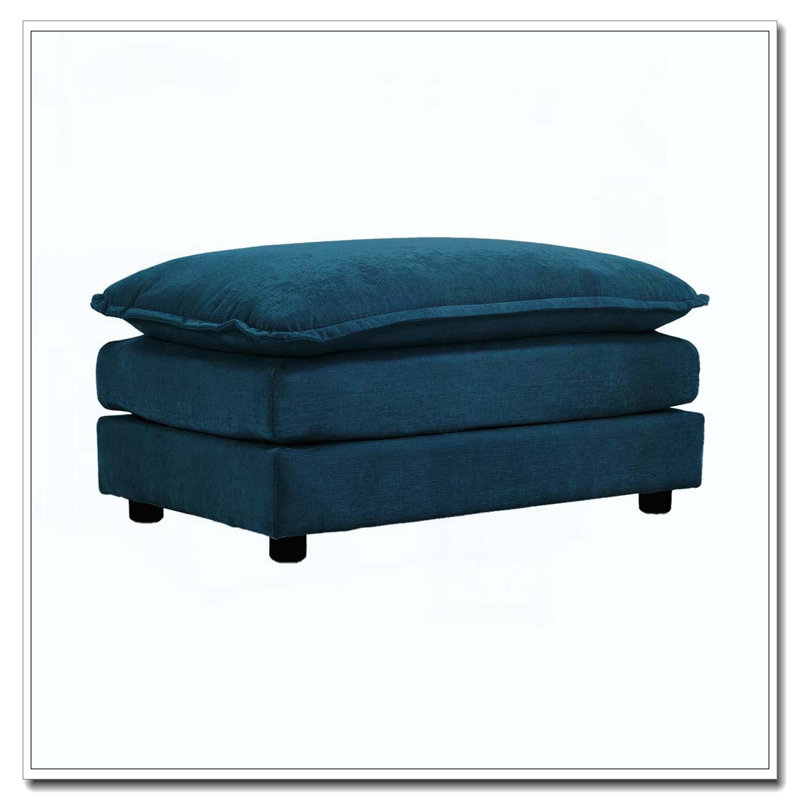 Repose-pieds en chenille, Bleu