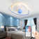 Sille Acrylic LED Flush Mount,LED children ceiling lamp, moon surface astronaut design ceiling light, dimmable boys and girls room light with remote control