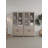 Cabbar Bookcase with Adjustable Shelves and Tempered Glass Doors in (Set of 2)-1923033352