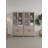 Jodie 67.6" H x 31" W Mid-Century Modern 6-Shelf Bookcase with Tempered Glass Doors in Whitewashed Oak-1923033352