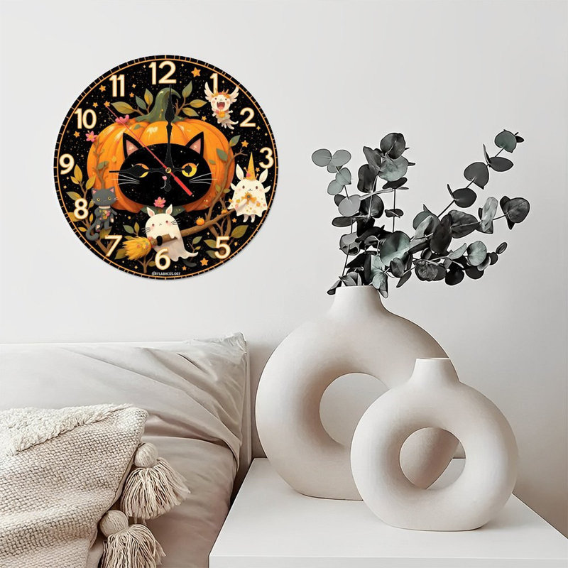 horloge citrouille noire créatures magiques