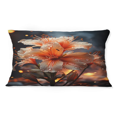 Coussin Coral Flower Autumn Radiance II - Fleurs imprimées