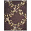 Tapis en laine touffetés à la main Dimonique 9 x 12 - Rectangle, couleur brune, motif floral moderne, tapis épais antidérapants faits à la main pour salon, chambre à coucher-21965209