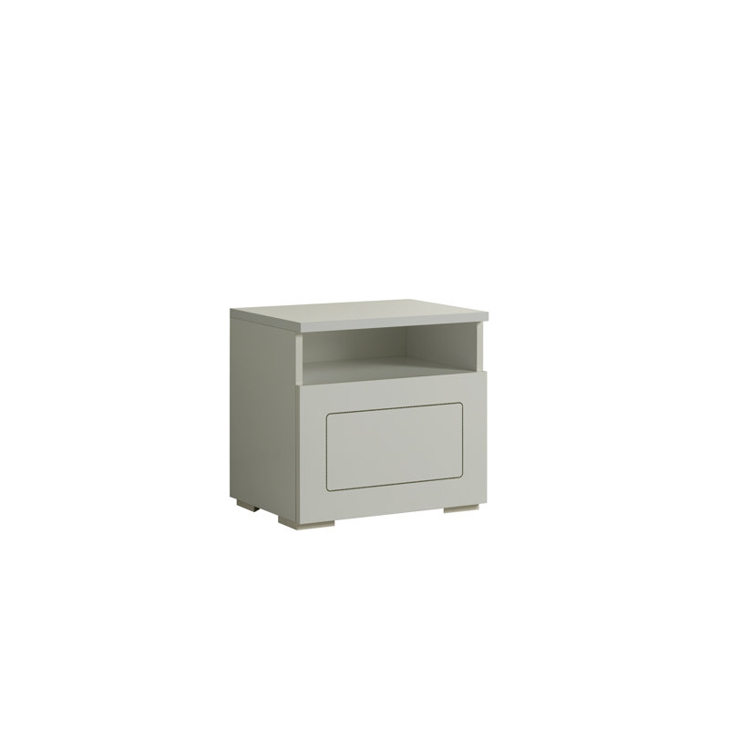 Alaska 49cm W Solid + Manufactured Wood Bedside Table
