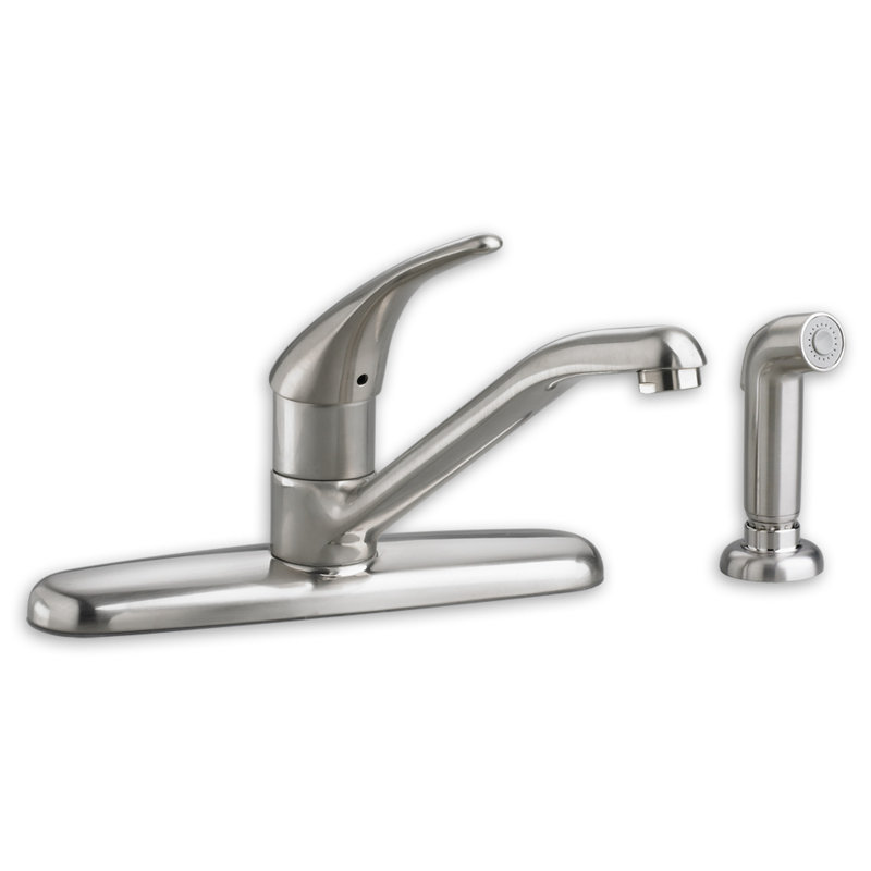 American Standard Colony Soft Kitchen Faucet, Satin Nickel, Side Spray