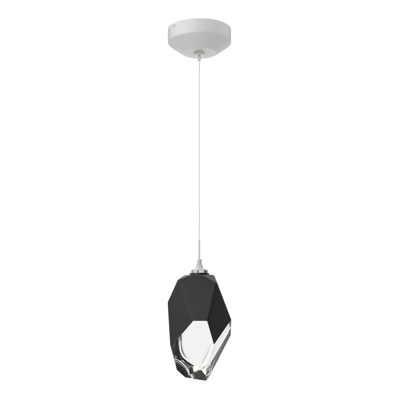 Luminaire suspendu géométrique simple Chrysalis, Blanc, Noir