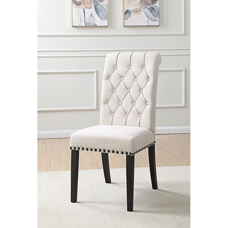 Chaise d'appoint rembourrée (ensemble de 2)