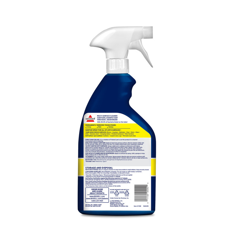 Bissell 22 oz Unscented Antibacterial Carpet and Hard Floor Spray