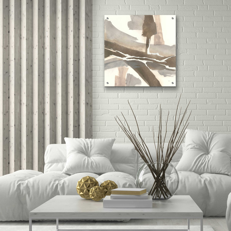 «White And Placid I» par Chris Paschke, H 24 po x l 24 po x P 0,2 po