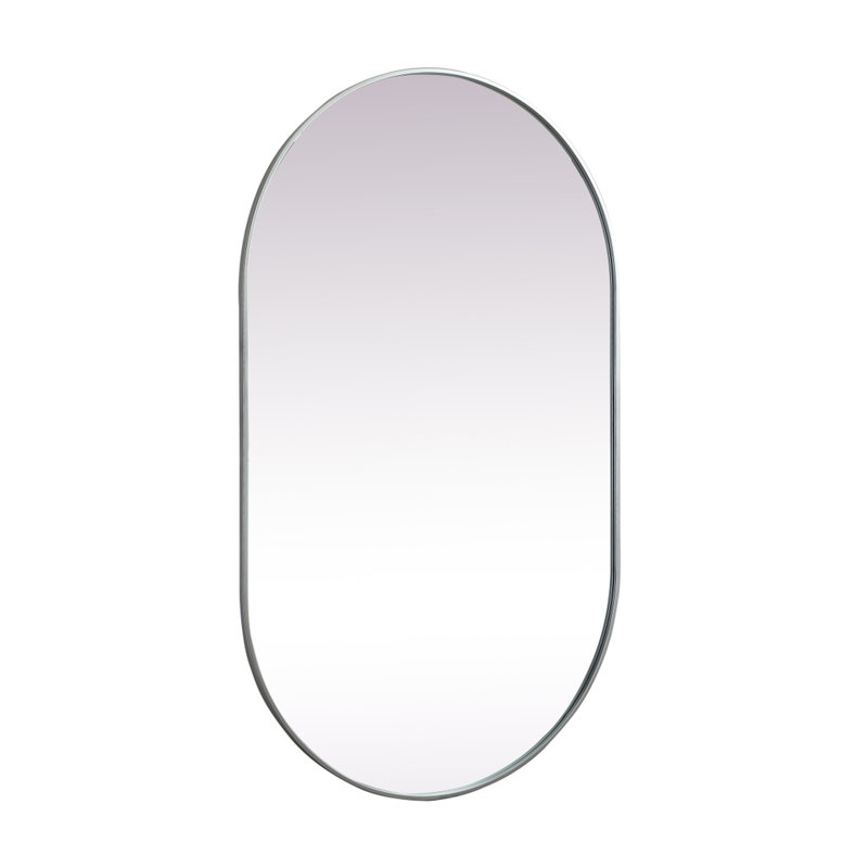 Miroir mural Elington, Argent, 60 po x 36 po 