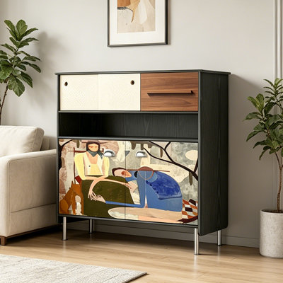 French Retro Simple Style Accent Cabinet