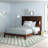Brevyn Solid Wood Foundation Bed with Bookcase-964715594