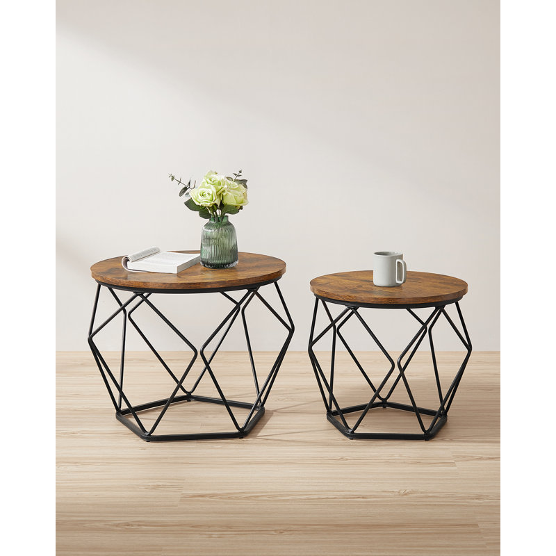 Apison Enclosed Coffee Table, Rustic Brown/Black
