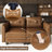 Modular Sectional Sofa With Storage, Modern Brown Faux Leather, Reversible Chaise, U Shaped Couch For Living Room, Waterproof & Easy Clean, 6 Seats With 2 Ottomans