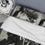 Ensemble de housse de couette moderne et contemporain - acrylique blanc, gris et marbre blanc III-50573504-50573503