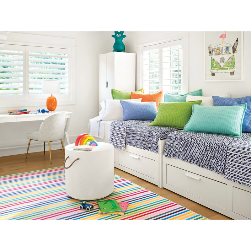 Bubble Matelasse Sham, Euro, French Blue